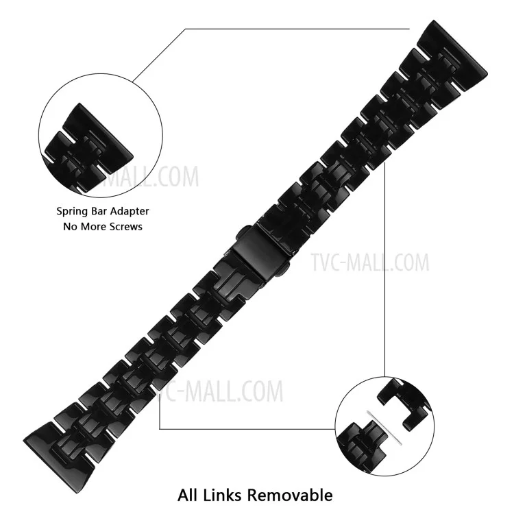 Colorful Resin Watch Band Light Weight Replacement for Samsung Galaxy Watch3 41mm - Black