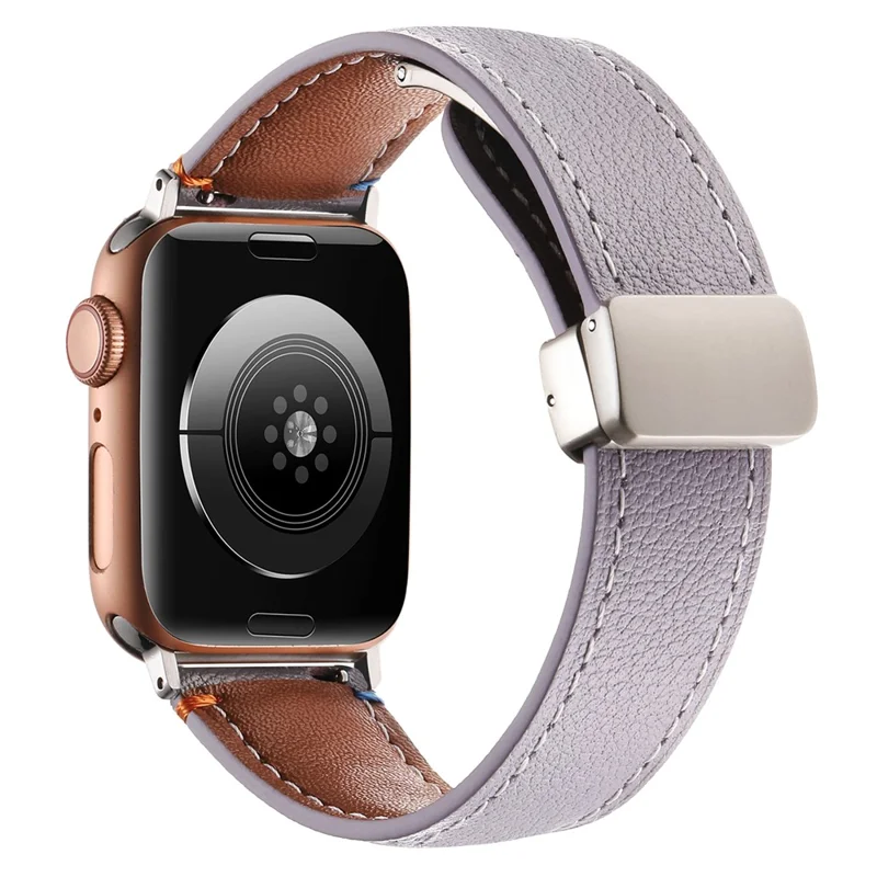 para la serie apple watch 10 42 mm / 9 8 7 41 mm / se (2023) se (2022) se 6 5 4 40 mm / 3 2 1 banda de reloj de 38 mm hebilla magnética - púrpura