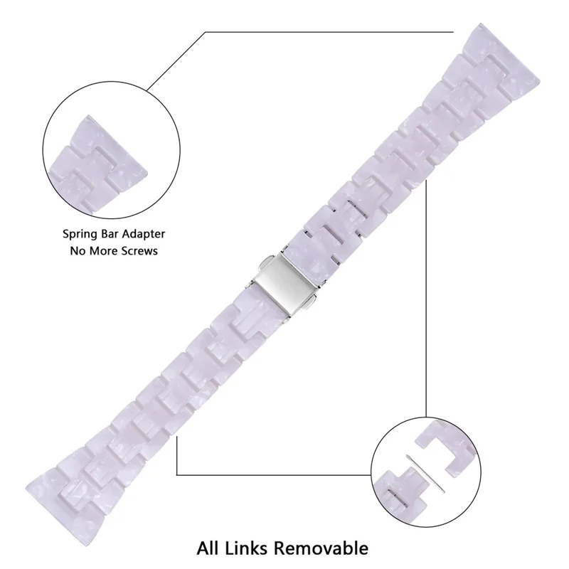 Colorful Resin Watch Band for Samsung Galaxy Watch3 45mm Replacement - White