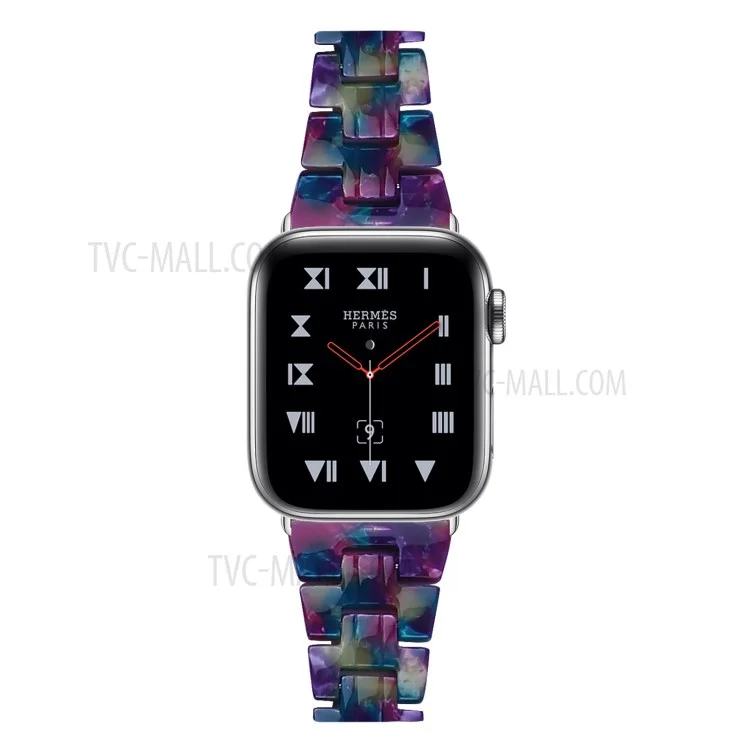 Pulseira de Relógio de Resina Colorida e Leve para Apple Watch Série 10 46mm / Ultra 2 Ultra 49mm / 9 8 7 45mm / SE (2023) SE (2022) SE 6 5 4 44mm / 3 2 1 42mm - Roxo Verde