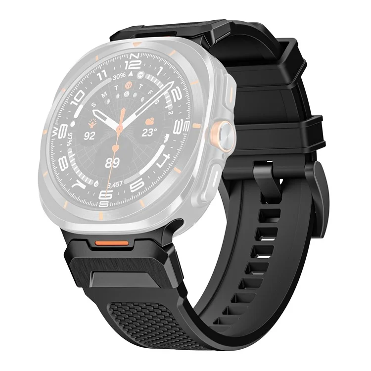 Per Samsung Galaxy Watch Ultra 47mm Morbido TPU Watch Band Strapping Cingcio - Nero