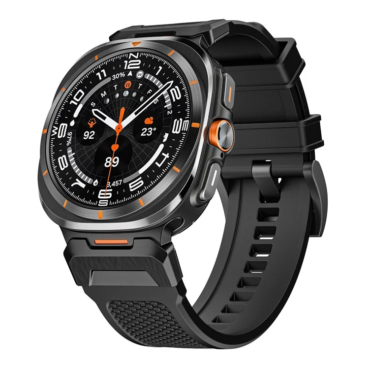 Per Samsung Galaxy Watch Ultra 47mm Morbido TPU Watch Band Strapping Cingcio - Nero