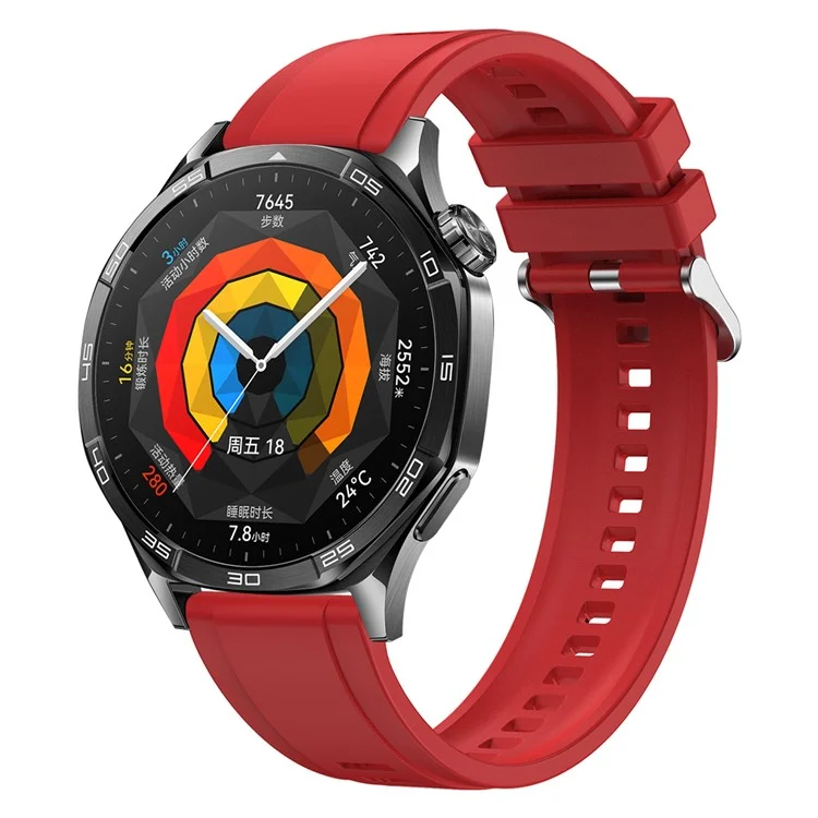 Para Huawei Watch GT 5 46 mm / Huawei Watch 4 / Correa de Reloj de Silicona de Color Sólido de 22 mm de Banda de Reemplazo de 22 mm - Rojo