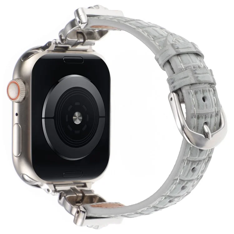 Per Apple Watch Series 10 46mm / Ultra 2 Ultra 49mm / 9 8 7 45mm / SE (2023) SE (2022) SE 6 5 4 44mm / 3 2 1 42mm Watchband - Silver / Grey