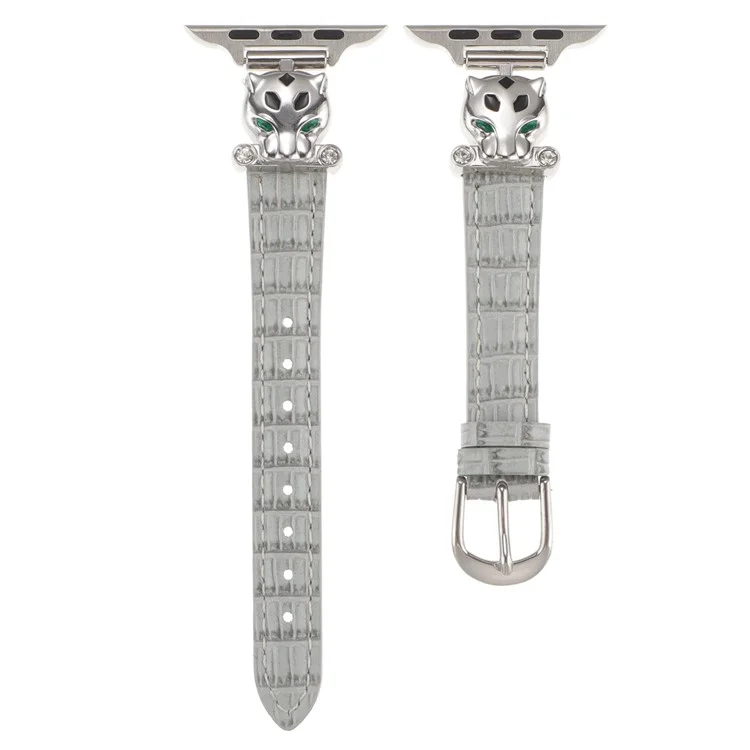 Per Apple Watch Series 10 46mm / Ultra 2 Ultra 49mm / 9 8 7 45mm / SE (2023) SE (2022) SE 6 5 4 44mm / 3 2 1 42mm Watchband - Silver / Grey