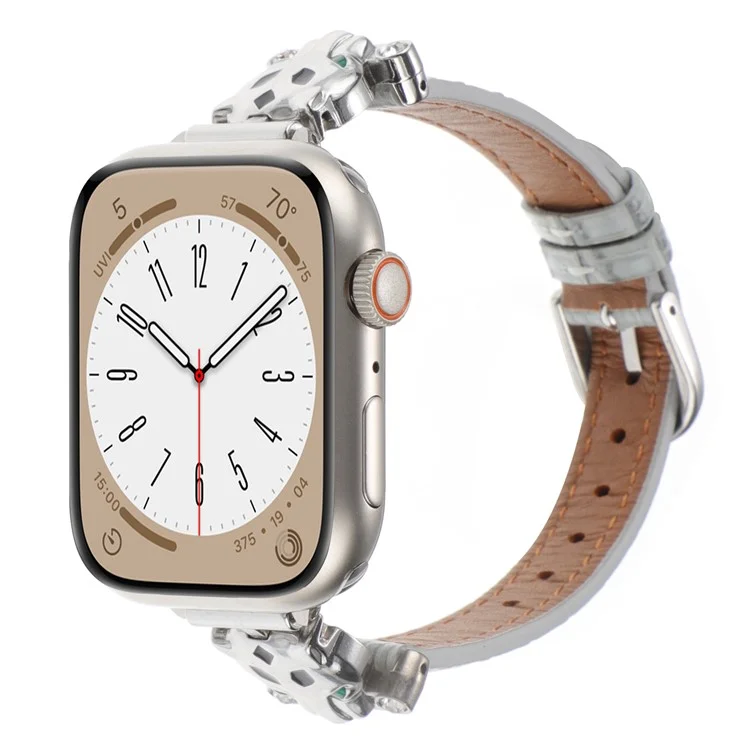 Per Apple Watch Series 10 46mm / Ultra 2 Ultra 49mm / 9 8 7 45mm / SE (2023) SE (2022) SE 6 5 4 44mm / 3 2 1 42mm Watchband - Silver / Grey