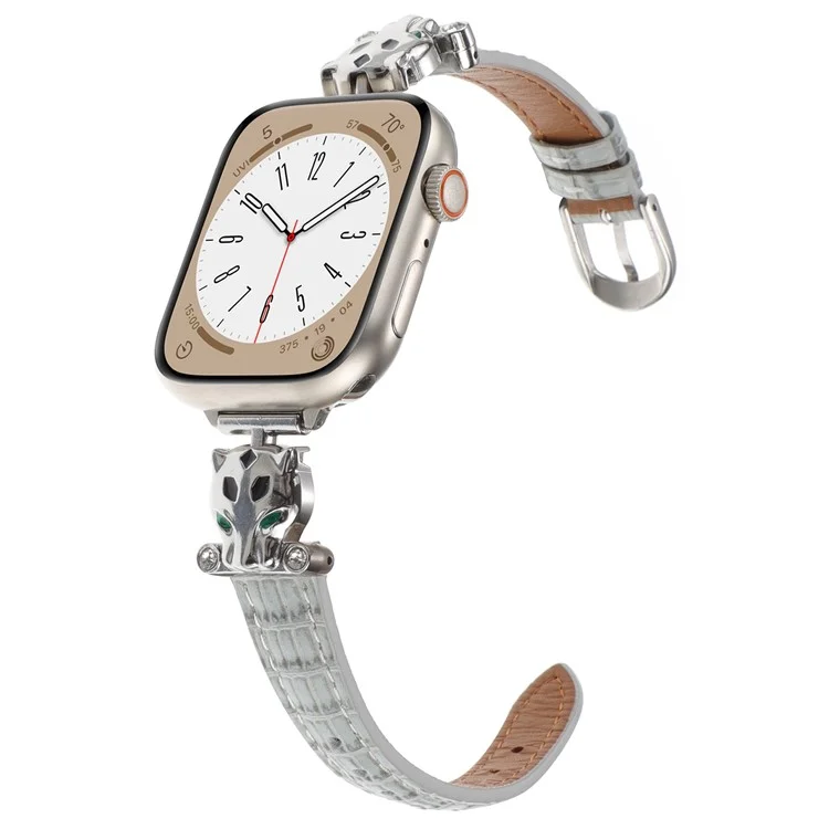 Per Apple Watch Series 10 46mm / Ultra 2 Ultra 49mm / 9 8 7 45mm / SE (2023) SE (2022) SE 6 5 4 44mm / 3 2 1 42mm Watchband - Silver / Grey