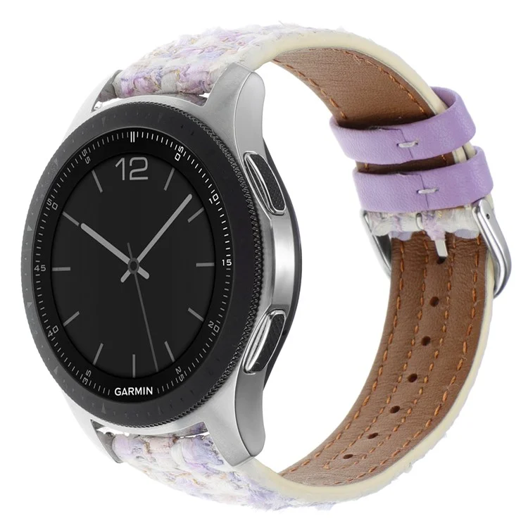 Для Huawei Watch GT 5 46 мм / Watch 4 / 4 Pro Сменный ремешок 22 мм Woolen+PU Watch Band - Фиолетовый