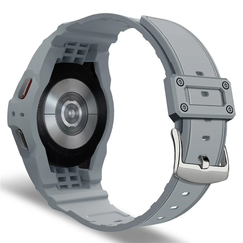 For Samsung Galaxy Watch7 / 6 / 5 / 4 40mm TPU Watch Band+Case Cover Integrated Design - Light Grey