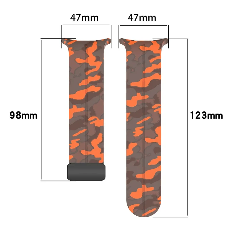 For Samsung Galaxy Watch Ultra 47mm Watch Band Camouflage Pattern Silicone Strap with Magnetic Buckle - Light Grey