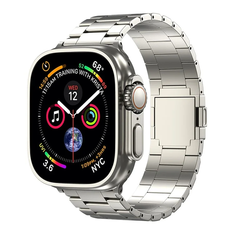 Correa para Apple Watch Series 10 46mm / Ultra 2 / Ultra 49mm / 9 8 7 45mm / SE (2023) SE (2022) SE 6 5 4 44mm / 3 2 1 42mm Titanio Aleación Banda - Titanio