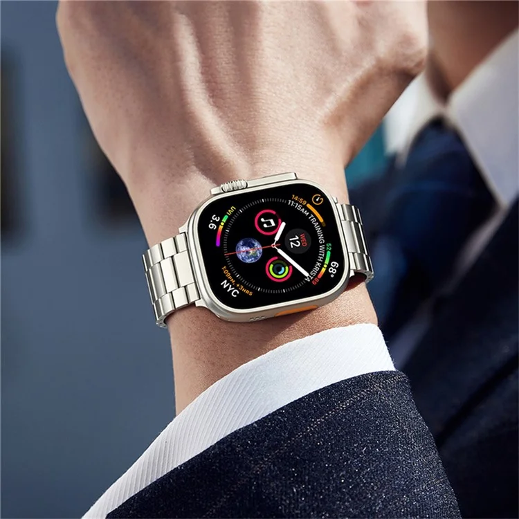 Correa para Apple Watch Series 10 46mm / Ultra 2 / Ultra 49mm / 9 8 7 45mm / SE (2023) SE (2022) SE 6 5 4 44mm / 3 2 1 42mm Titanio Aleación Banda - Titanio