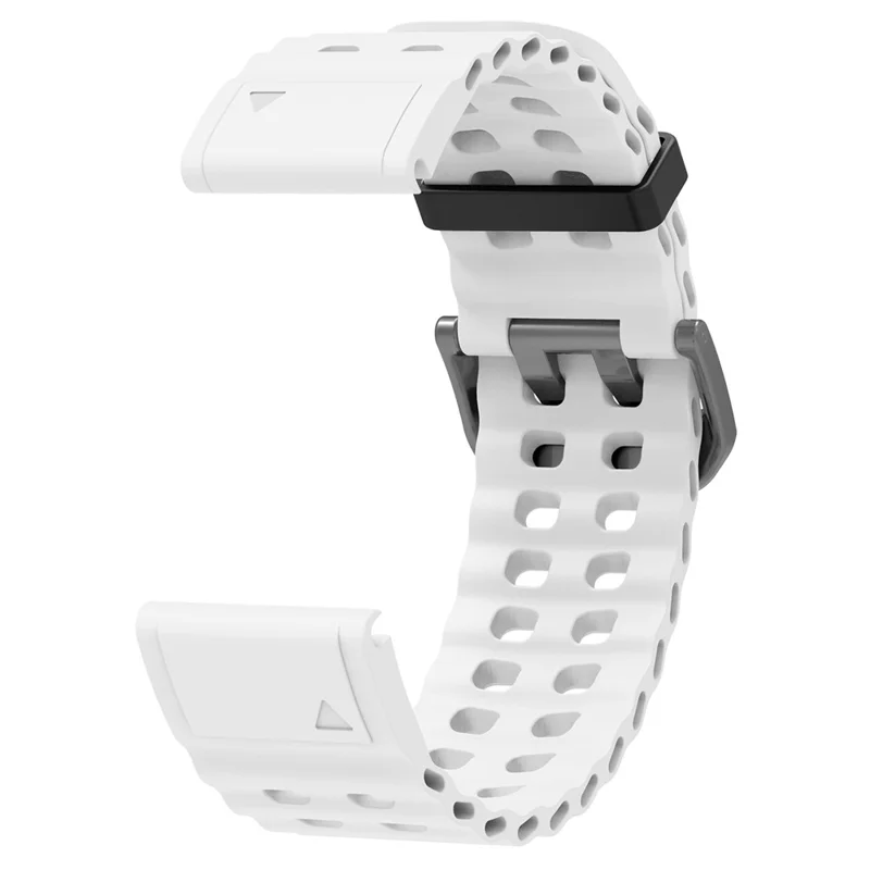 26mm Silicone Strap for Garmin Fenix 8 51mm / Enduro 3 / Enduro 2 Quick Release Ocean Watch Band - White