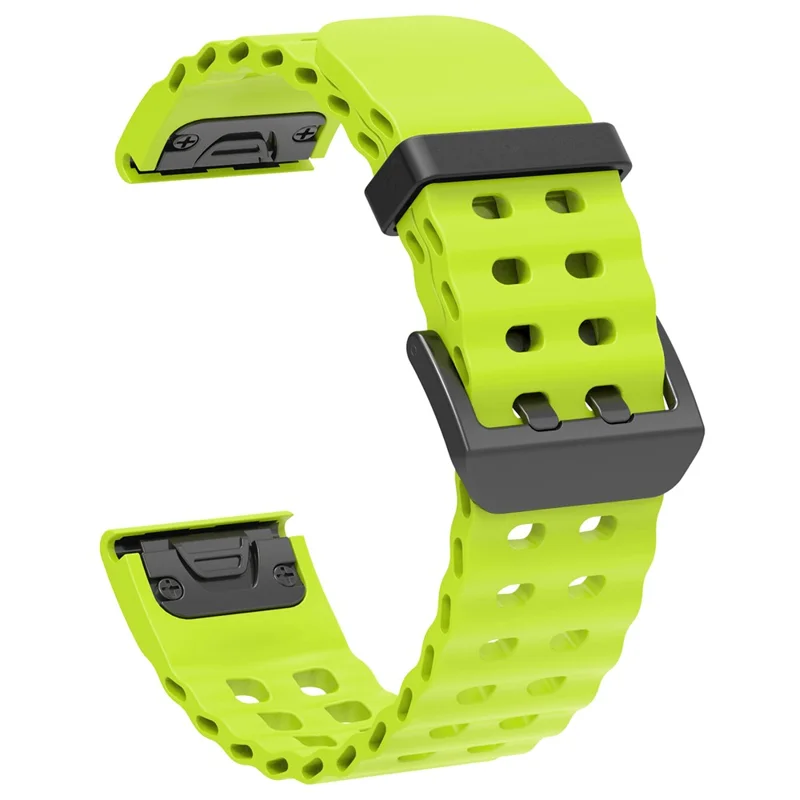 26mm Silicone Strap for Garmin Fenix 8 51mm / Enduro 3 / Enduro 2 Quick Release Ocean Watch Band - Green
