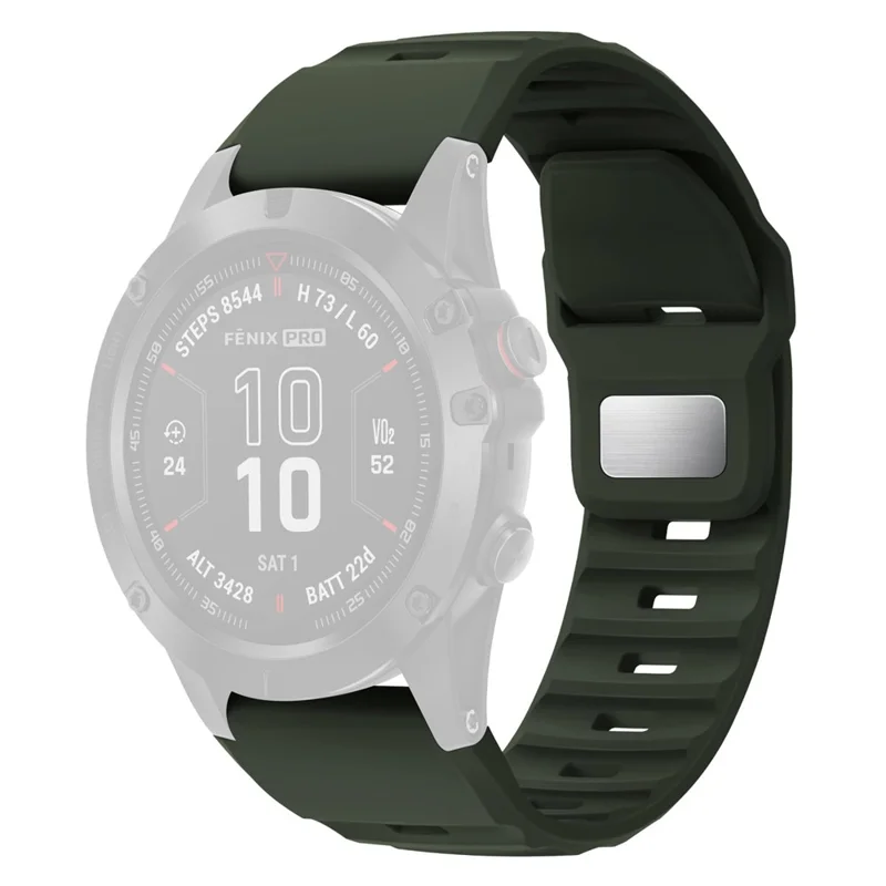 26 mm Silikon-Armband für Garmin Fenix 8 51 mm / Enduro 3 / Enduro 2 Quick Release Uhrenarmband - Army Green