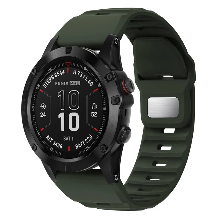 26 mm Silikon-Armband für Garmin Fenix 8 51 mm / Enduro 3 / Enduro 2 Quick Release Uhrenarmband - Army Green