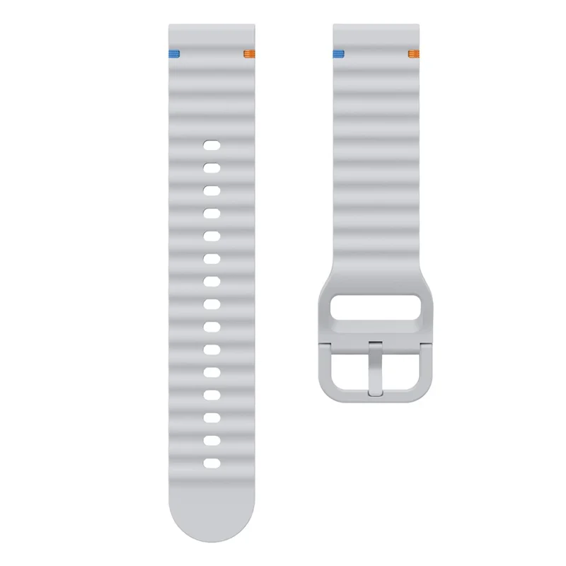 22mm Silicone Band for Xiaomi Watch S4 Sport / Redmi Watch 5 Active Wave Design Watch Strap - Light Grey