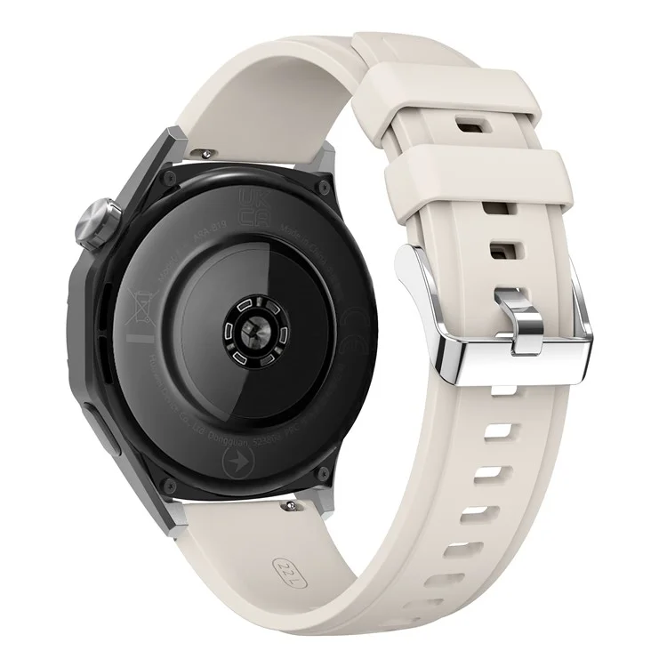 22mm Silicone Strap for Xiaomi Watch S4 Sport / Redmi Watch 5 Active Watch Band with Silver Buckle - Starlight