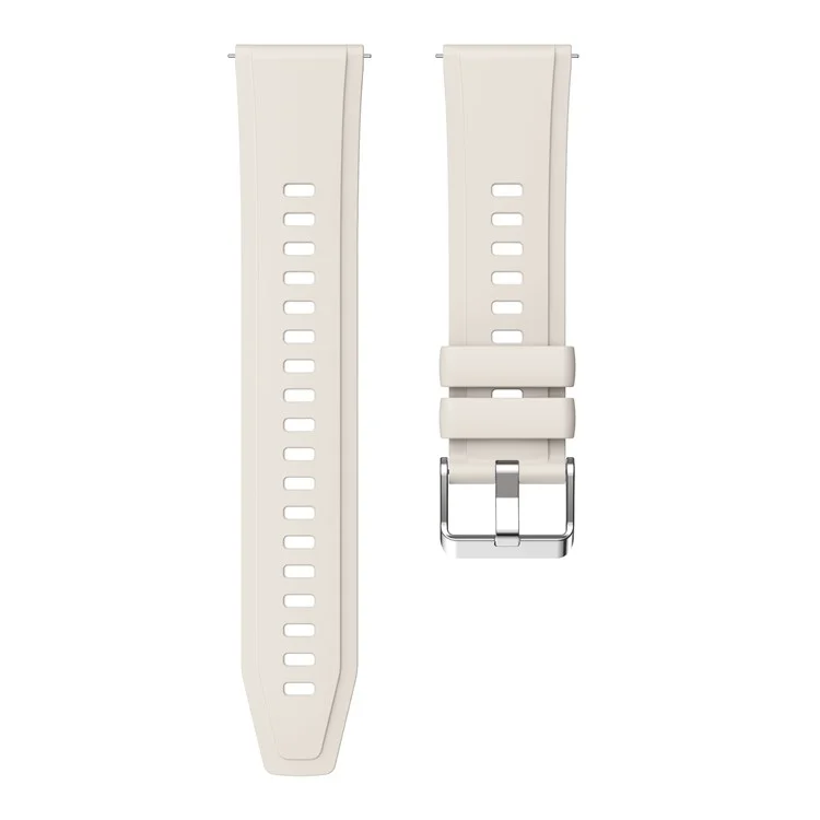 22mm Silicone Strap for Xiaomi Watch S4 Sport / Redmi Watch 5 Active Watch Band with Silver Buckle - Starlight