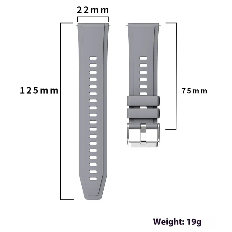 22mm Silicone Strap for Xiaomi Watch S4 Sport / Redmi Watch 5 Active Watch Band with Silver Buckle - Starlight