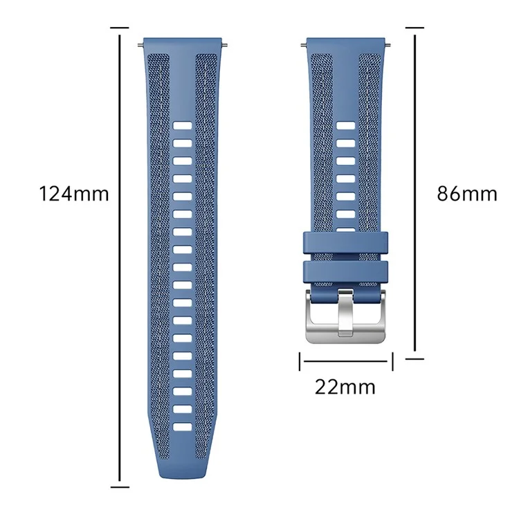 22mm Strap for Huawei Watch GT 5 Pro 46mm / GT 5 46mm / GT 4 46mm Universal Silicone+Nylon Watch Band - Green