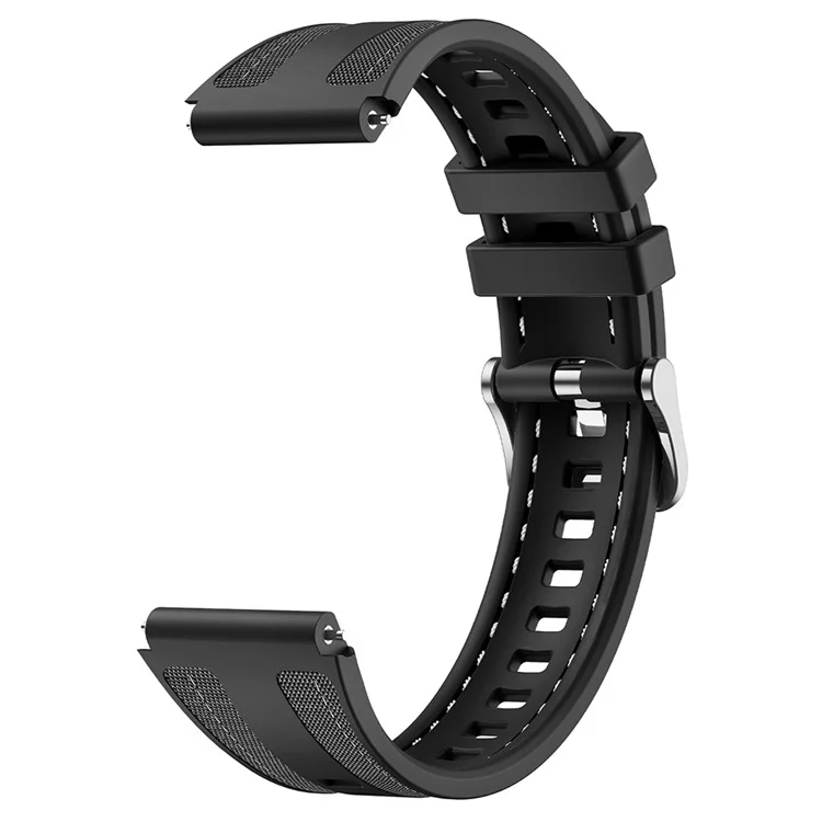 Cinturino da 18 mm per Huawei Watch GT 5 41 mm / GT 4 41 mm / Garmin Venu 3S Universale Cinturino in Silicone+Nylon - Nero