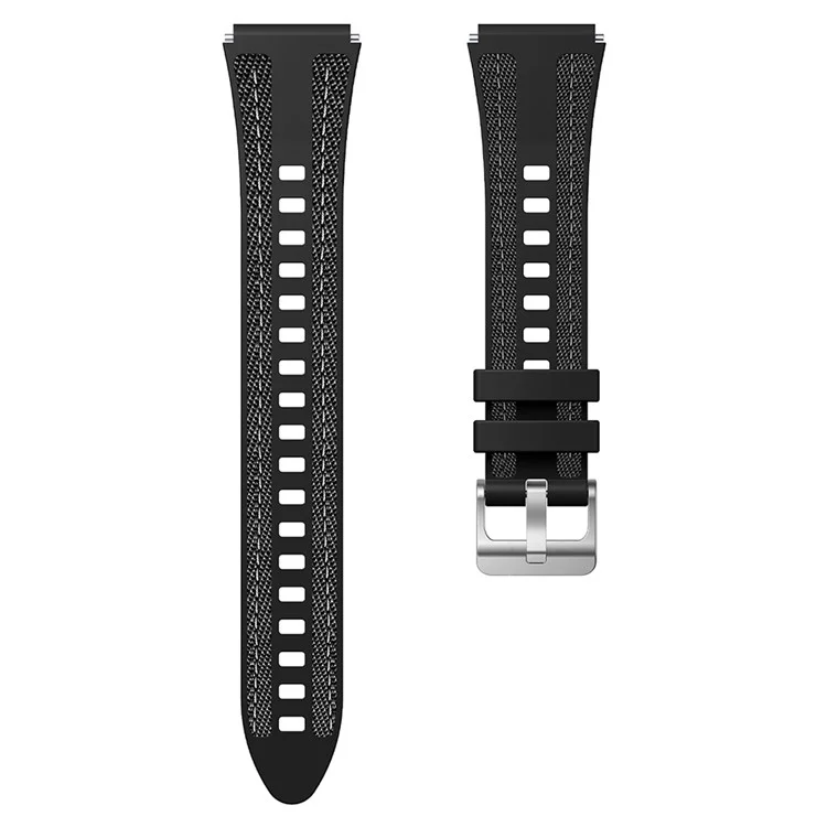 Cinturino da 18 mm per Huawei Watch GT 5 41 mm / GT 4 41 mm / Garmin Venu 3S Universale Cinturino in Silicone+Nylon - Nero