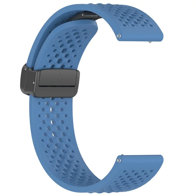 For Xiaomi Watch S4 Sport / Redmi Watch 5 Active Silicone Watch Band 22mm Replacement Strap with Folding Buckle - Blue