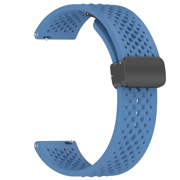 For Xiaomi Watch S4 Sport / Redmi Watch 5 Active Silicone Watch Band 22mm Replacement Strap with Folding Buckle - Blue