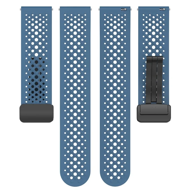 For Xiaomi Watch S4 Sport / Redmi Watch 5 Active Silicone Watch Band 22mm Replacement Strap with Folding Buckle - Blue