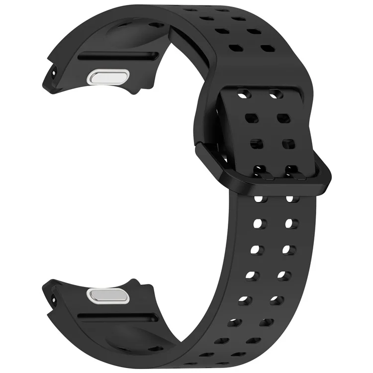 Per Samsung Galaxy Watch7 44mm / FE 40mm Cinturino di Ricambio in Silicone con Doppia Fibbia - Nero