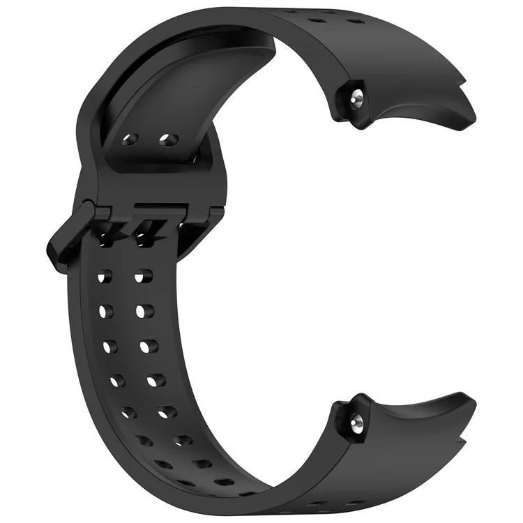 Per Samsung Galaxy Watch7 44mm / FE 40mm Cinturino di Ricambio in Silicone con Doppia Fibbia - Nero