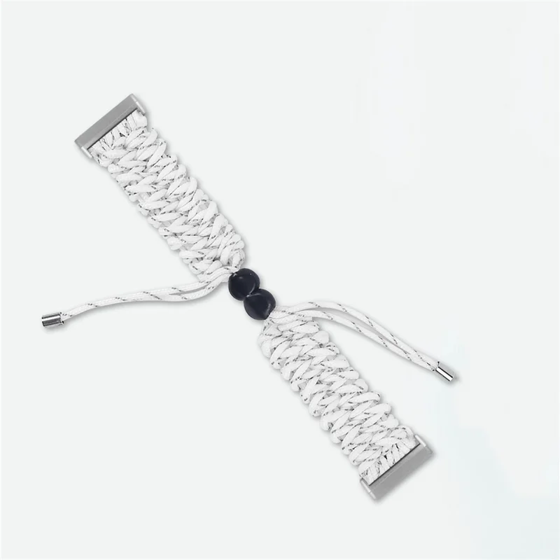 New Style Braided Rope Adjustable Watchband Replacement for Fitbit Versa 3/Sense - White