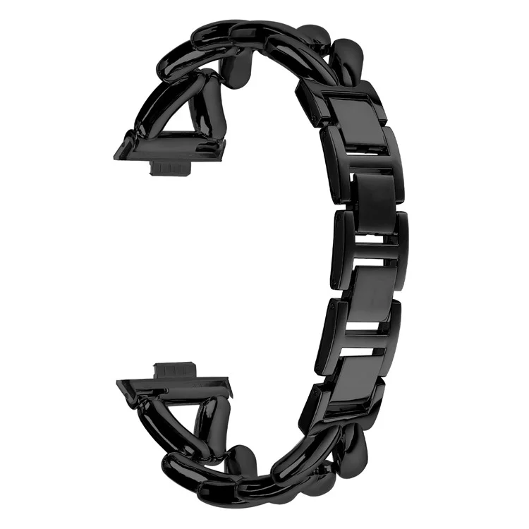Armband aus Zinklegierung für Huawei Watch Fit 3 Twisted Metal Watch Strap Ersatz - Schwarz