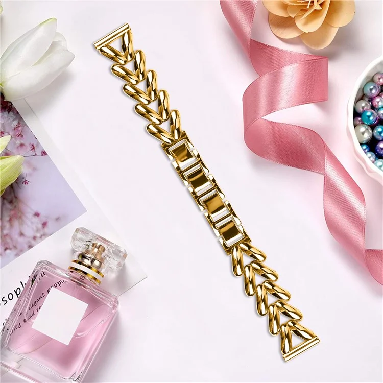 Armband aus Zinklegierung für Honor MagicWatch 2 42mm Twisted Metal Watch Strap Ersatz - Gold