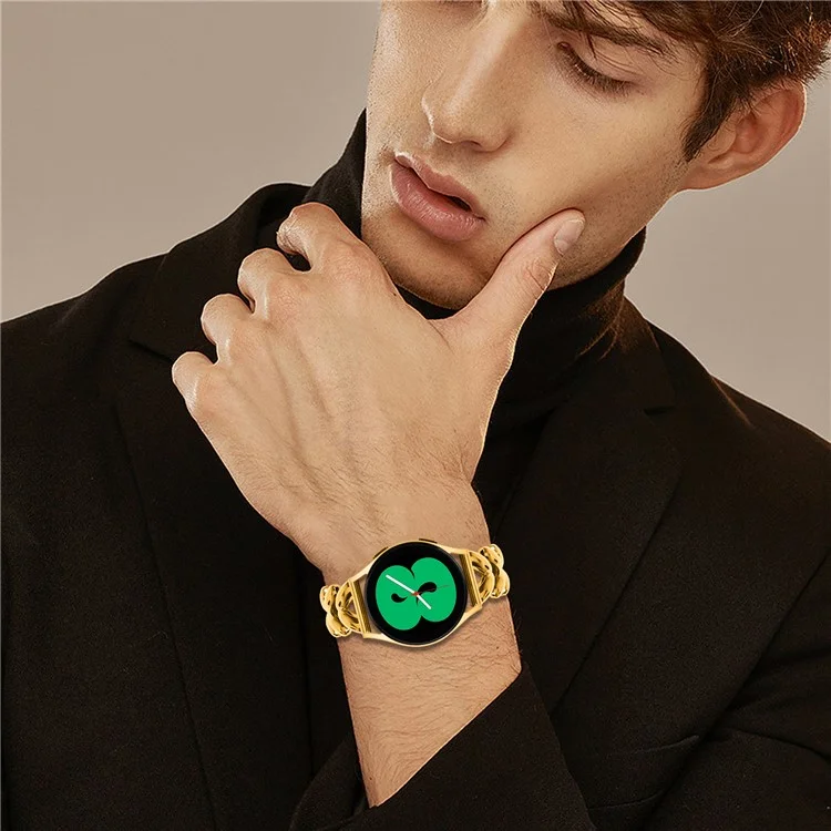 Armband aus Zinklegierung für Huawei Watch GT 3 42 mm, Twisted Metal Watch Strap Ersatz - Gold