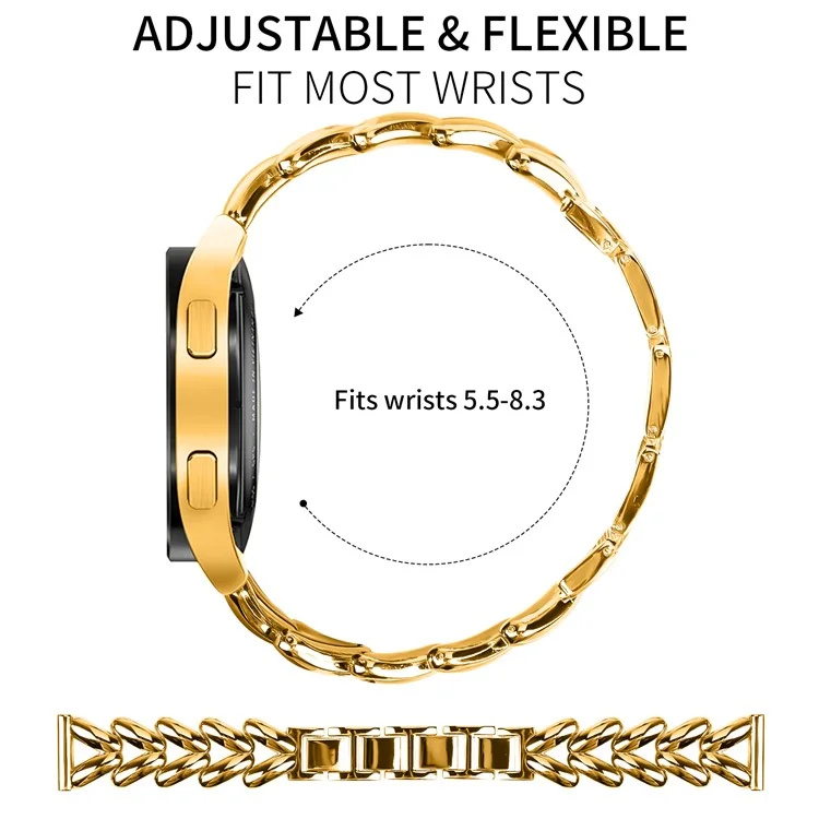 Armband aus Zinklegierung für Huawei Watch GT 3 42 mm, Twisted Metal Watch Strap Ersatz - Gold