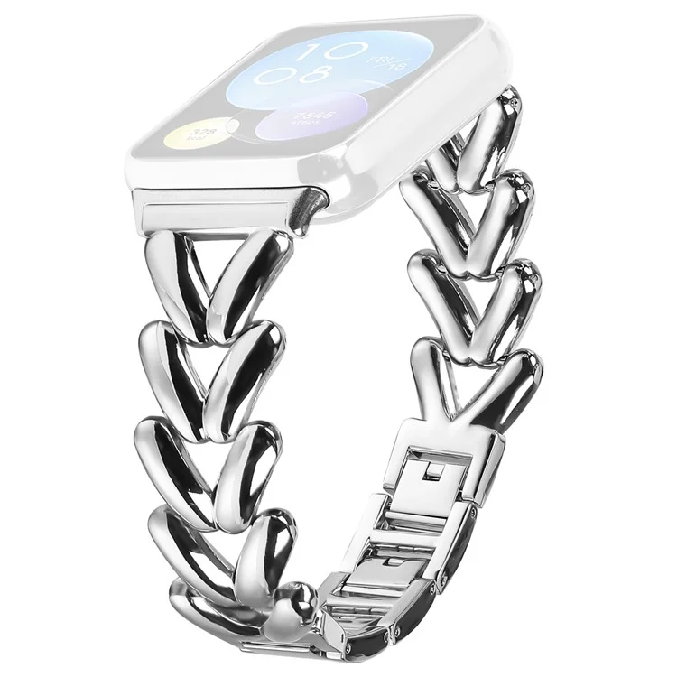 Armband aus Zinklegierung für Xiaomi Redmi Watch 4 Twisted Metal Watch Strap Ersatz - Silber