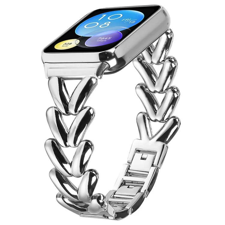 Armband aus Zinklegierung für Xiaomi Redmi Watch 4 Twisted Metal Watch Strap Ersatz - Silber