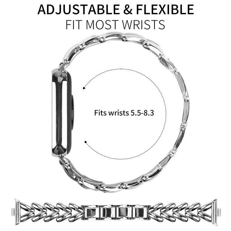 Armband aus Zinklegierung für Xiaomi Redmi Watch 4 Twisted Metal Watch Strap Ersatz - Silber