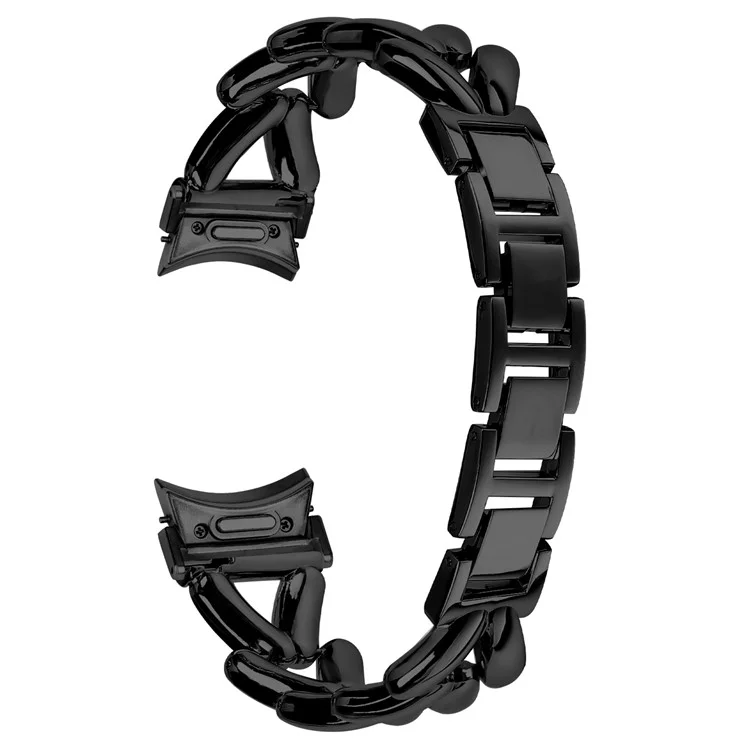 Armband aus Zinklegierung für Samsung Galaxy Watch7 44mm / 40mm Twisted Watch Strap mit Schnellverschluss-Anschluss - Schwarz