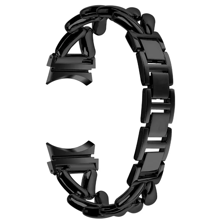 Armband aus Zinklegierung mit Verbinder für Samsung Galaxy Watch7 44mm / 40mm Twisted Watch Strap - Schwarz