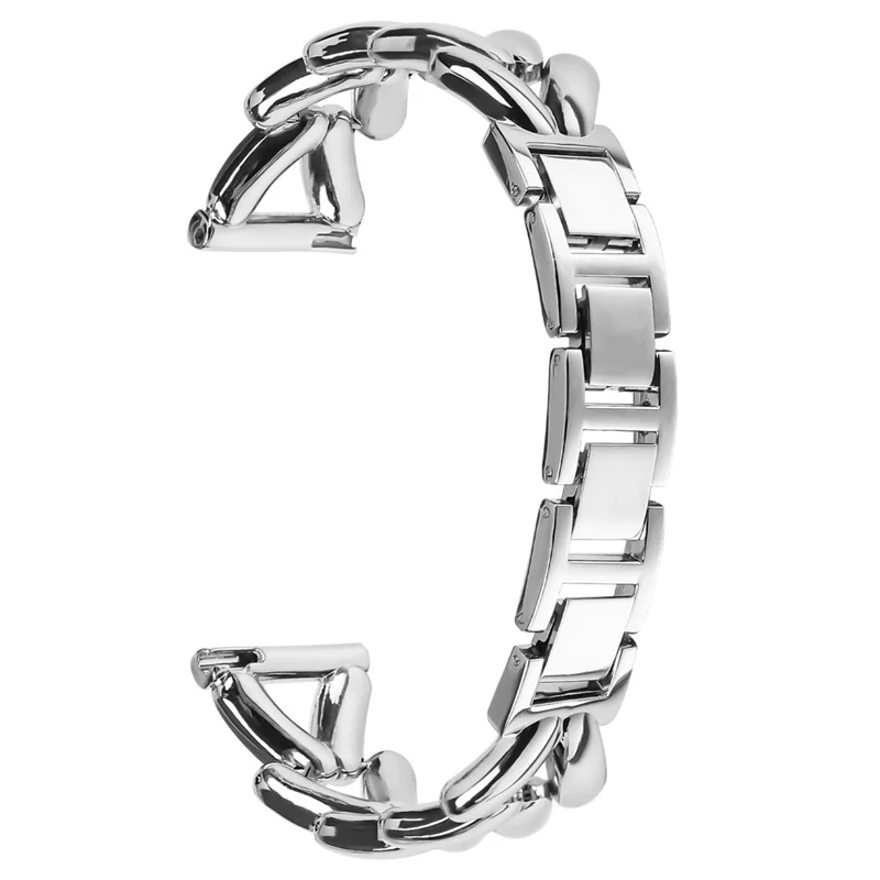 Zinc Alloy Watch Band for Samsung Galaxy Watch 42mm Twisted Metal Watch Strap Replacement - Silver