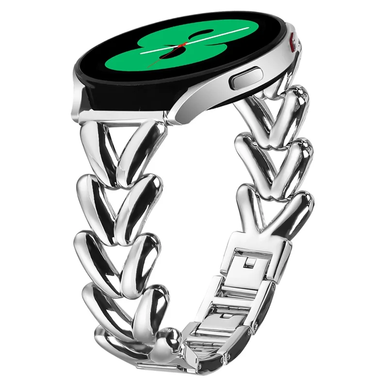 Zinc Alloy Watch Band for Samsung Galaxy Watch 42mm Twisted Metal Watch Strap Replacement - Silver