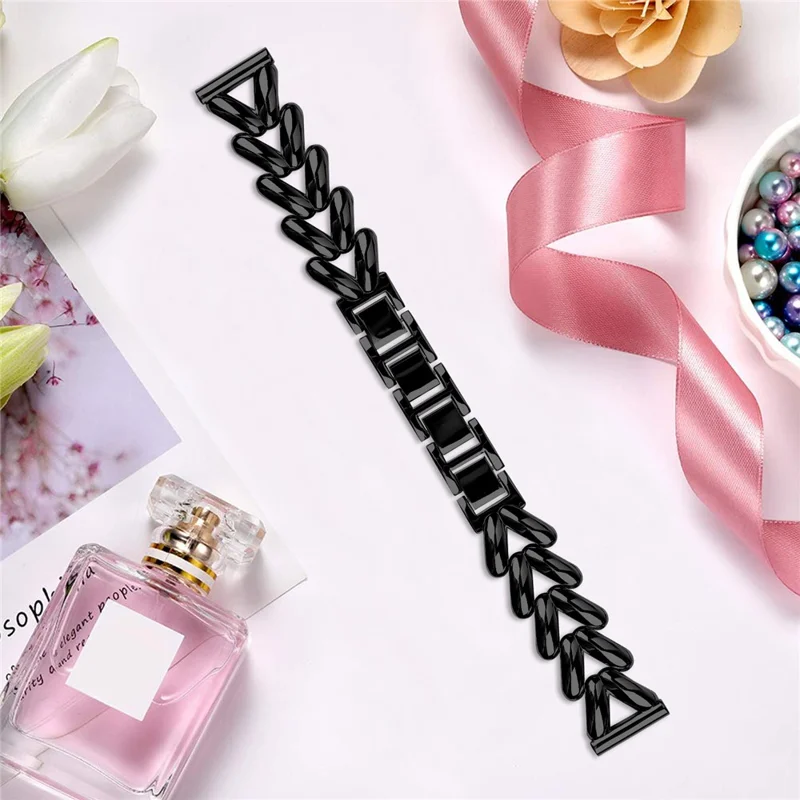 Zinc Alloy Watch Band for Coros Apex 42mm Twisted Metal Watch Strap Replacement - Black