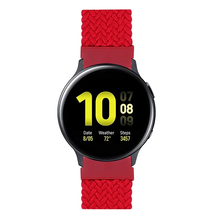 Elastic Nylon Watch Band Replacement Easy Adjustable Watch Strap 22mm for Samsung Galaxy Watch 3 45mm/Huawei Watch GT2 Pro/Xiaomi Color TicWatch Pro 3 - Red / Size: L