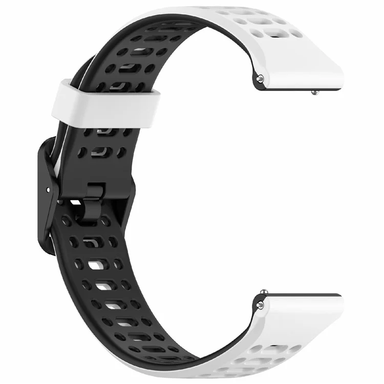 Для Coros Pace 3 / Apex 2 Pro / Apex Pro Силиконовый ремешок для часов двухцветный 22мм - Белый / Черный