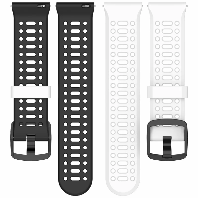 For Coros Pace 3  /  Apex 2 Pro  /  Apex Pro Silicone Watch Band Dual Color 22mm Watch Strap - Red  /  Black