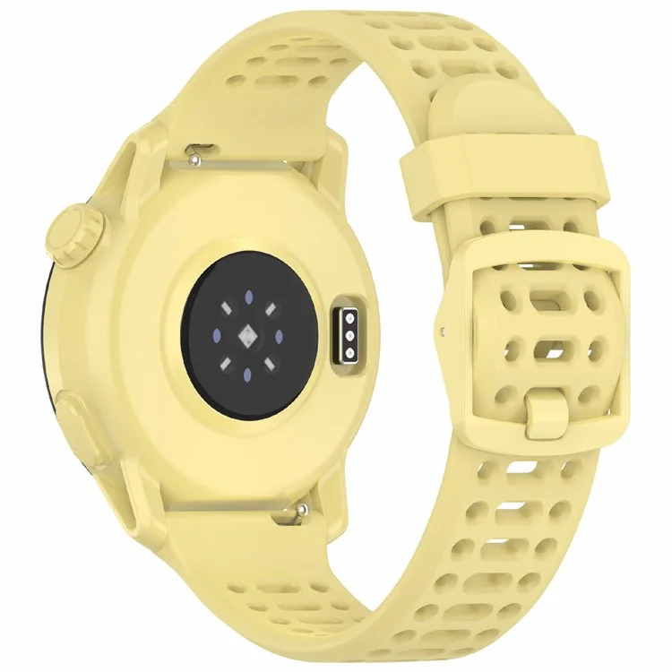 For Coros Pace 2  /  Apex 2  /  Apex 42mm Silicone Watch Band Solid Color 20mm Watch Strap - Yellow