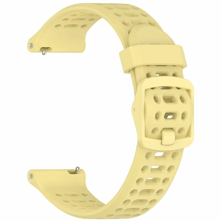 For Coros Pace 2  /  Apex 2  /  Apex 42mm Silicone Watch Band Solid Color 20mm Watch Strap - Yellow